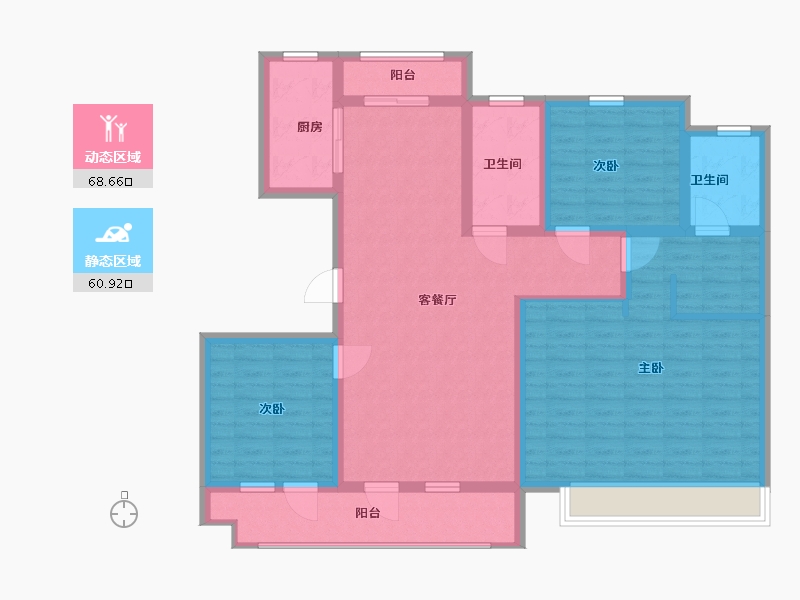 山东省-青岛市-银盛泰博观锦岸-116.00-户型库-动静分区