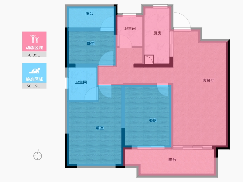 安徽省-合肥市-高速时代御府-98.00-户型库-动静分区