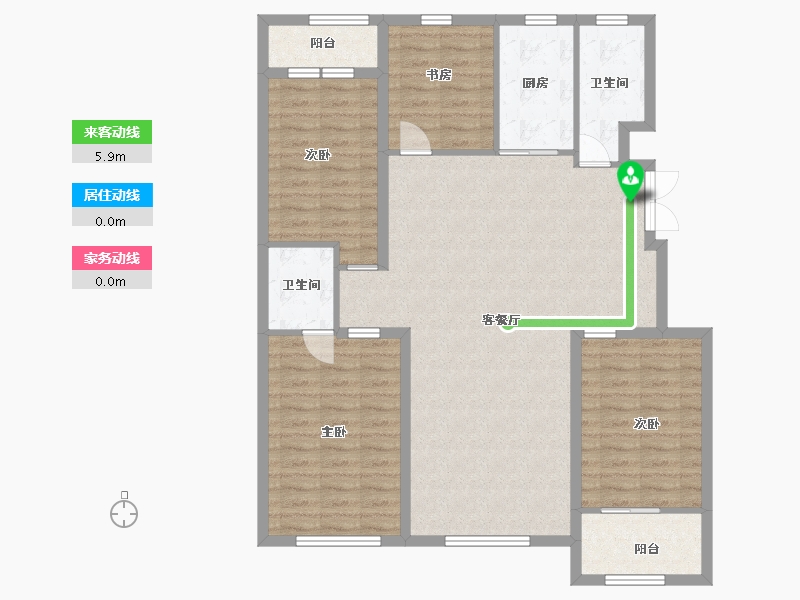 山东省-潍坊市-华安凤凰嘉苑-116.00-户型库-动静线