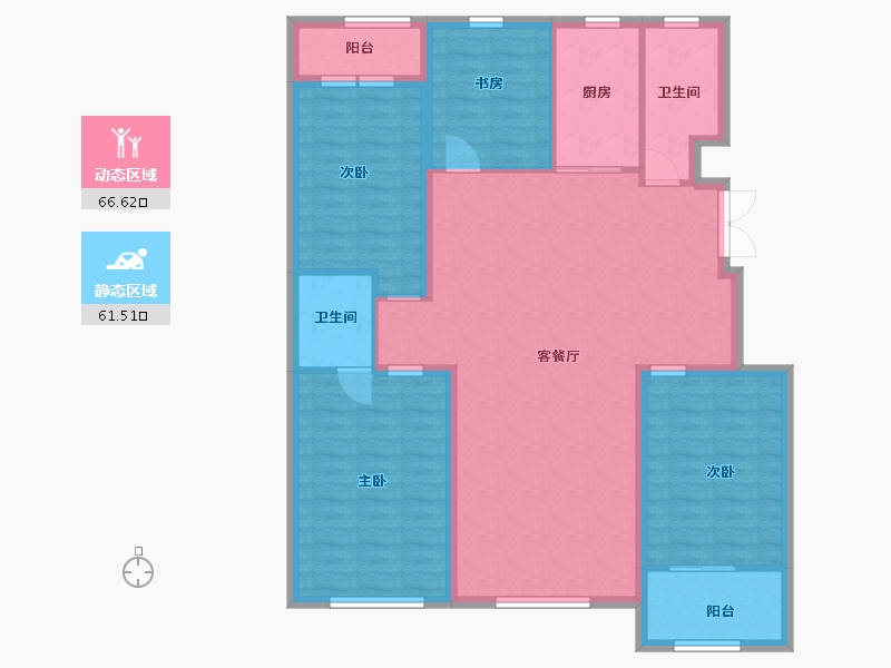 山东省-潍坊市-华安凤凰嘉苑-116.00-户型库-动静分区