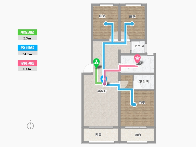 山东省-菏泽市-城建翰林华庭-104.00-户型库-动静线