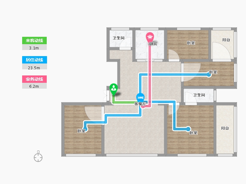 山东省-菏泽市-格兰云天-135.00-户型库-动静线