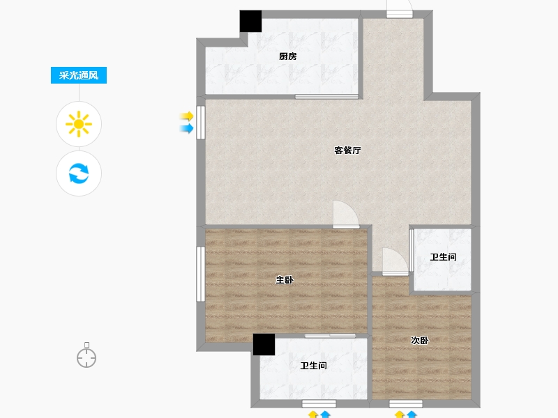 山东省-潍坊市-万博智慧谷-81.30-户型库-采光通风