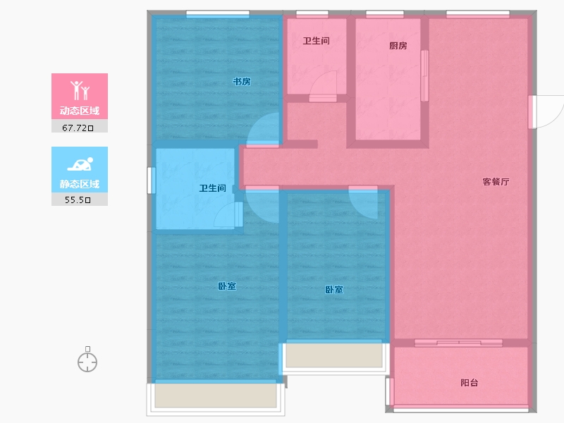 河南省-安阳市-昼锦锦泰苑-110.00-户型库-动静分区