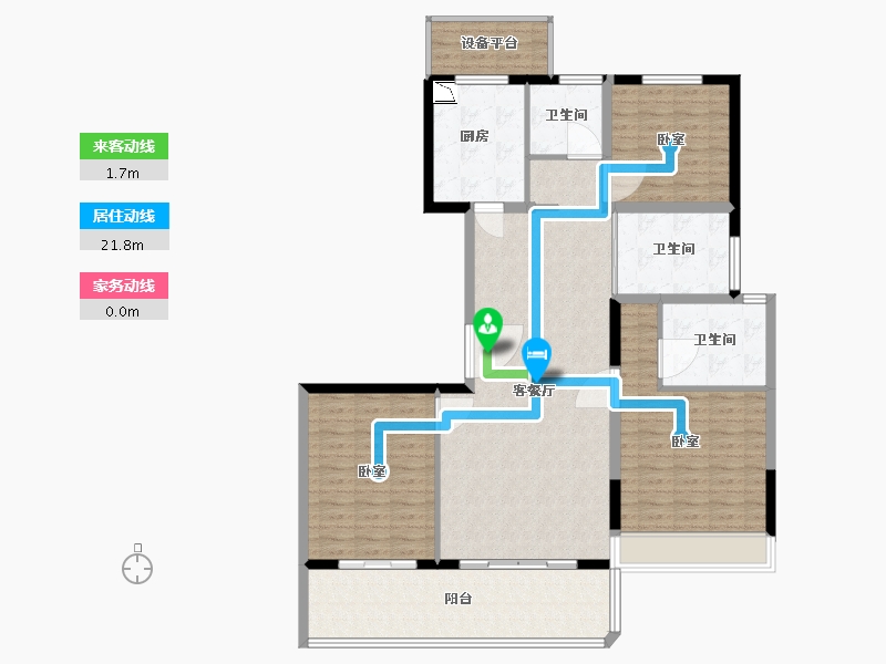 浙江省-绍兴市-阳光城碧桂园玺园-129.68-户型库-动静线