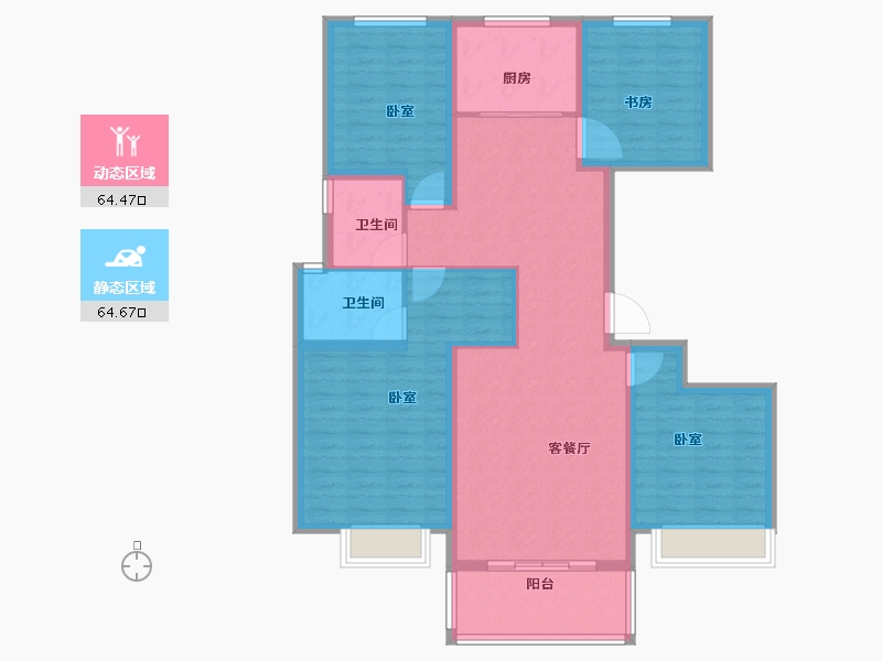 河南省-安阳市-昼锦锦泰苑-116.00-户型库-动静分区