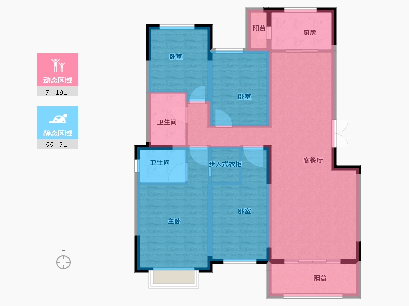 河南省-洛阳市-恒泰中心-126.50-户型库-动静分区