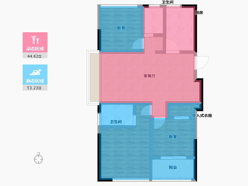 浙江省-舟山市-荣安国宾府-86.00-户型库-动静分区