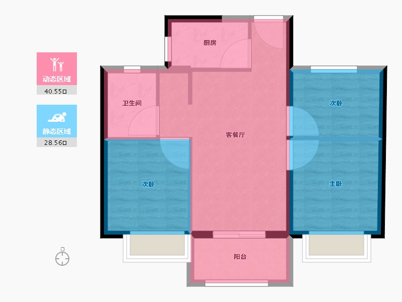 福建省-南平市-南平世茂云玺-62.00-户型库-动静分区