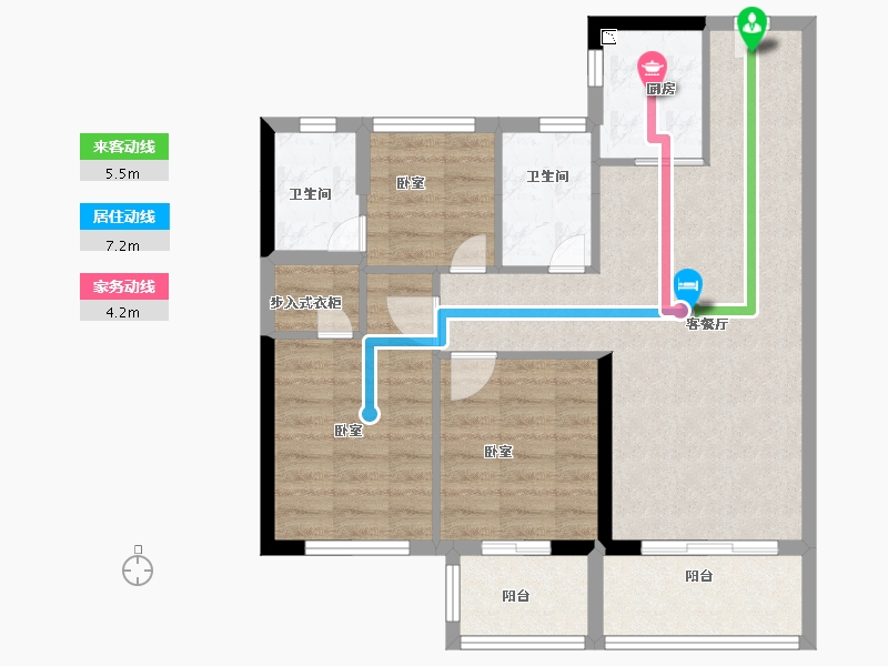 福建省-宁德市-天润·紫金郡-75.99-户型库-动静线