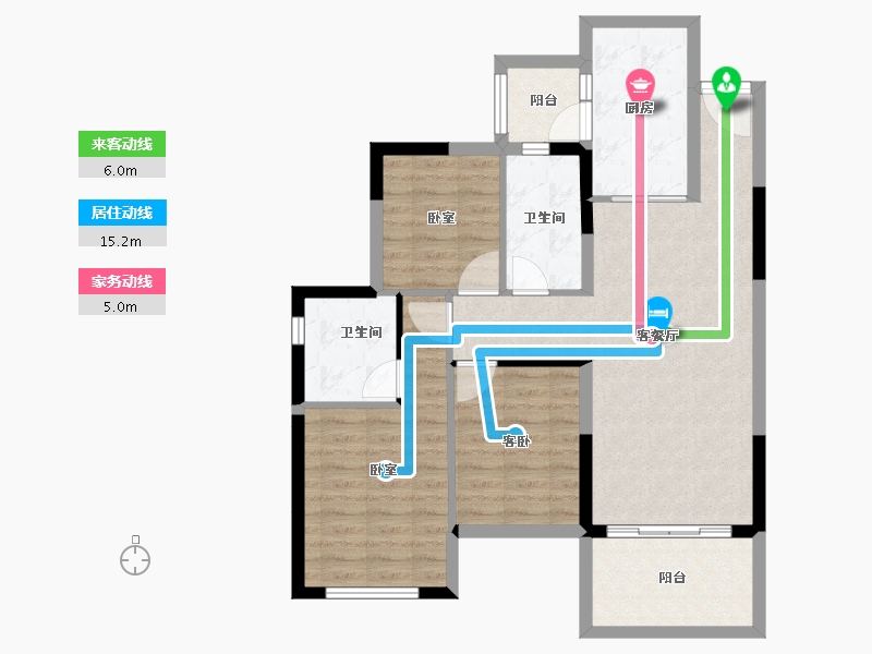 福建省-龙岩市-连城恒大悦澜湾-87.14-户型库-动静线