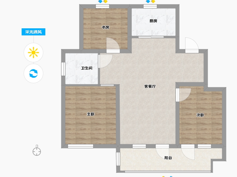 山东省-青岛市-天一仁和珑樾雲谷-78.00-户型库-采光通风