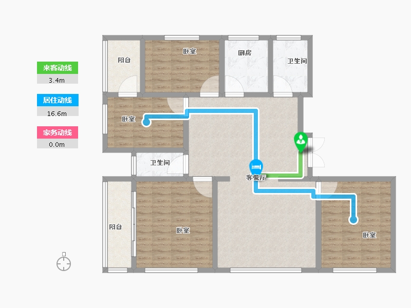 山东省-菏泽市-格兰云天-124.80-户型库-动静线