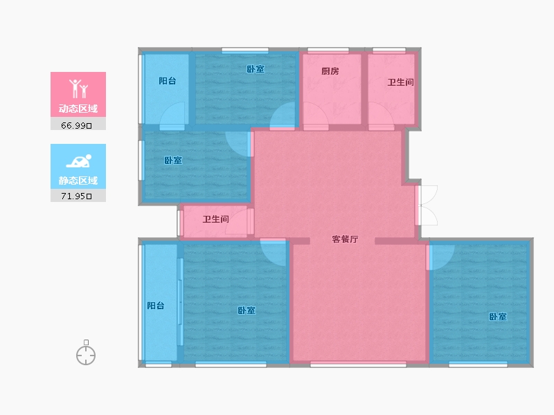 山东省-菏泽市-格兰云天-124.80-户型库-动静分区