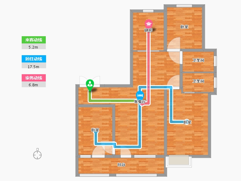 山东省-青岛市-七色堇-118.01-户型库-动静线