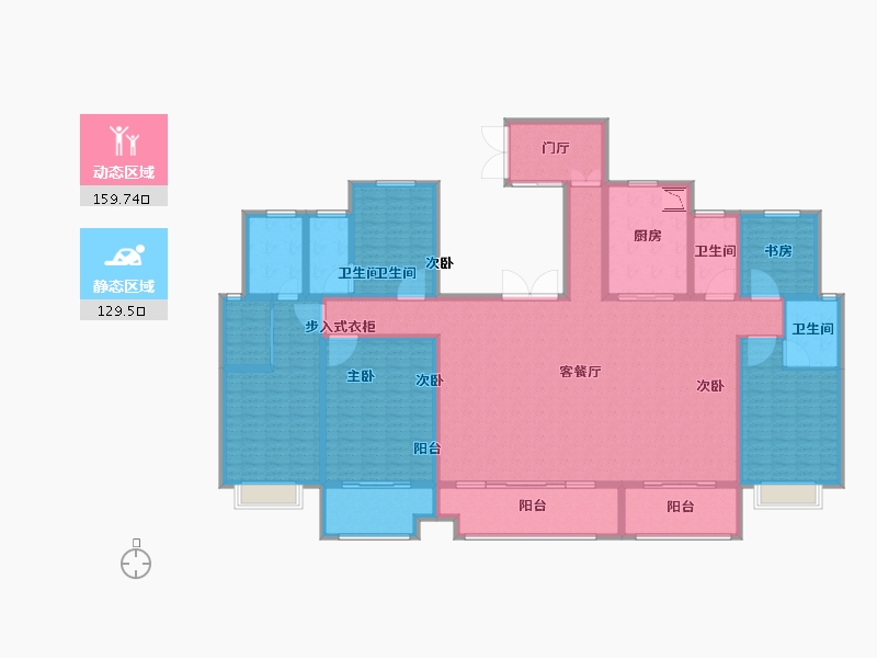 山东省-济南市-绿地海珀天沅-264.01-户型库-动静分区