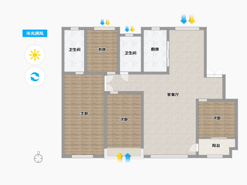 山东省-潍坊市-潍坊港商业综合中心-159.20-户型库-采光通风