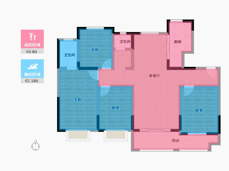 河南省-安阳市-多伦公园里-117.43-户型库-动静分区