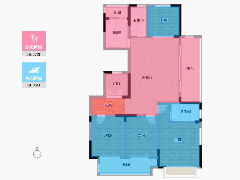 安徽省-滁州市-高速公园壹号-118.00-户型库-动静分区