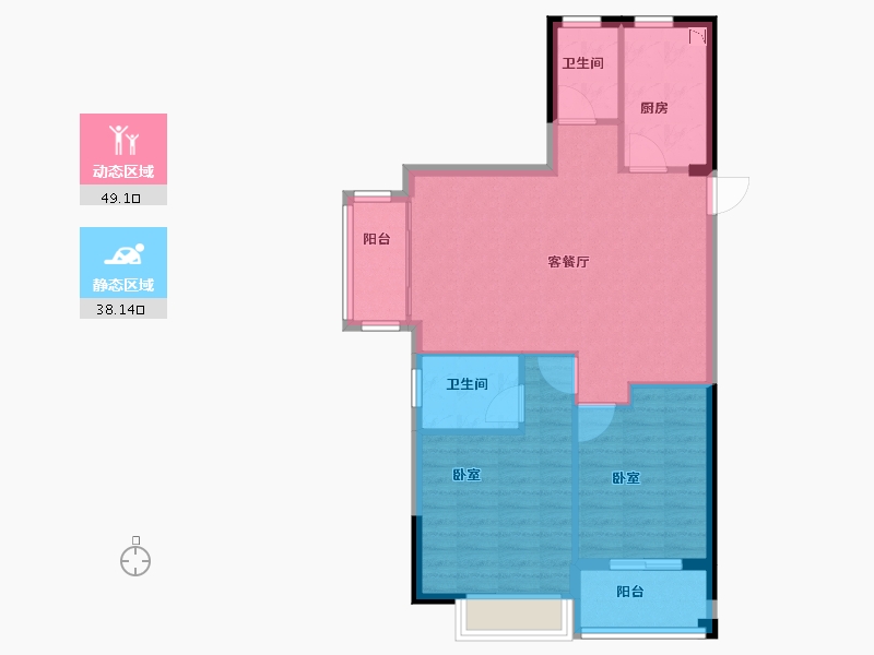 福建省-宁德市-屏南东湖公馆-79.00-户型库-动静分区