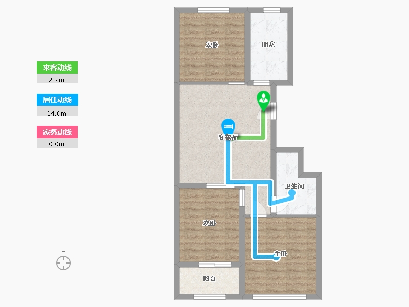 山东省-潍坊市-凤凰城市广场-68.06-户型库-动静线