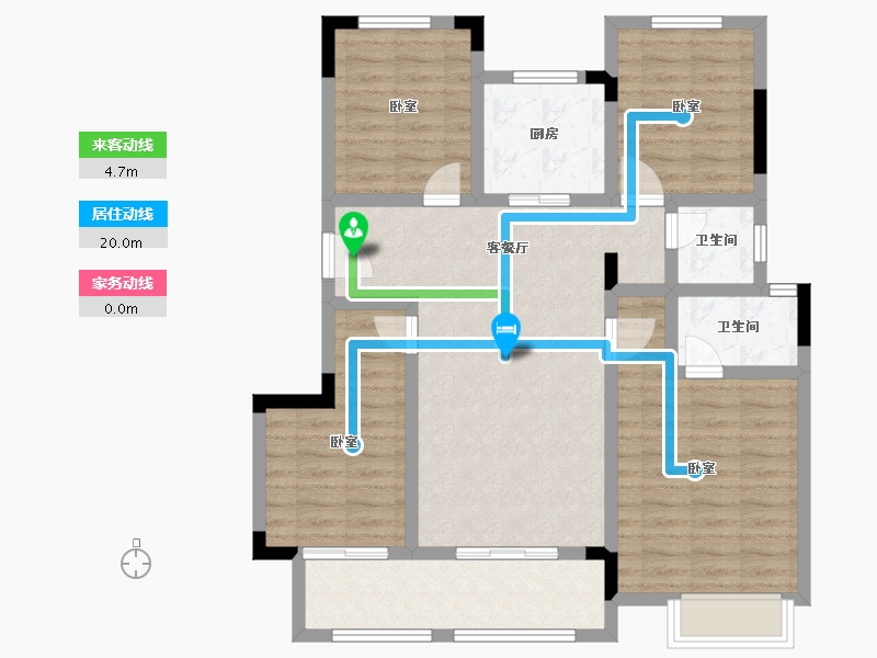 浙江省-舟山市-景瑞缇香院-96.00-户型库-动静线