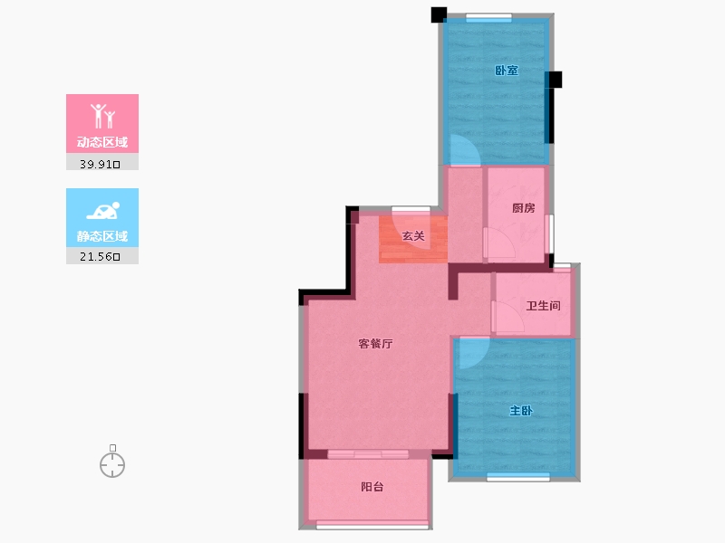 福建省-漳州市-三盛璞悦海-54.63-户型库-动静分区