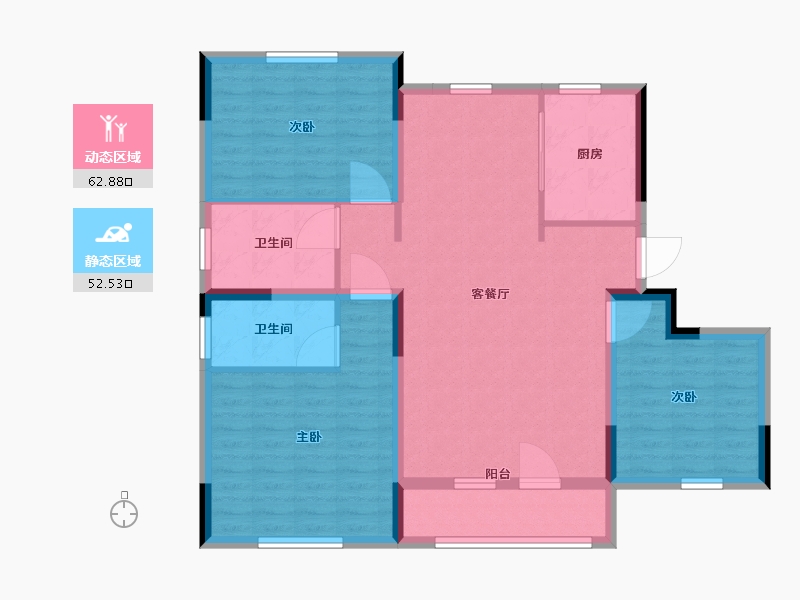 山东省-青岛市-新源上城明珠-104.01-户型库-动静分区