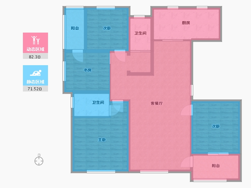 山东省-潍坊市-中房幸福名都-138.76-户型库-动静分区