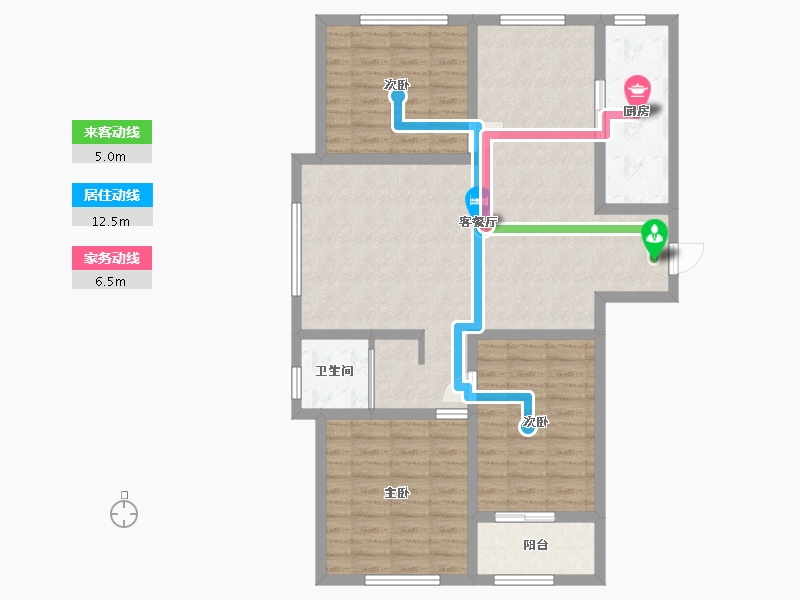 山东省-潍坊市-中房幸福名都-101.20-户型库-动静线