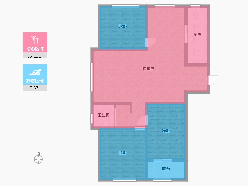 山东省-潍坊市-中房幸福名都-101.20-户型库-动静分区