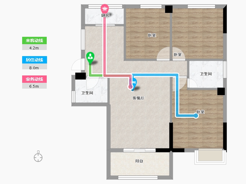 福建省-宁德市-屏南弘祥天玺-87.00-户型库-动静线