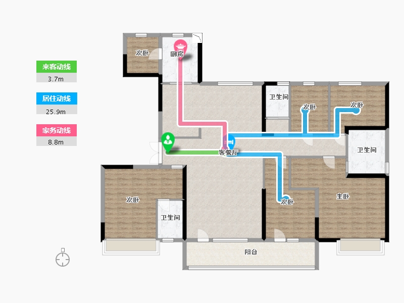 山东省-青岛市-碧桂园翡翠城-182.00-户型库-动静线