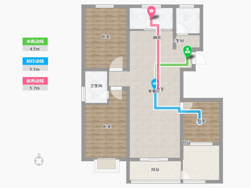 河南省-郑州市-鸿盛新城4期青春里-99.00-户型库-动静线