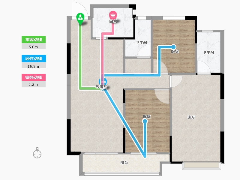 河南省-安阳市-城投绿港-107.00-户型库-动静线