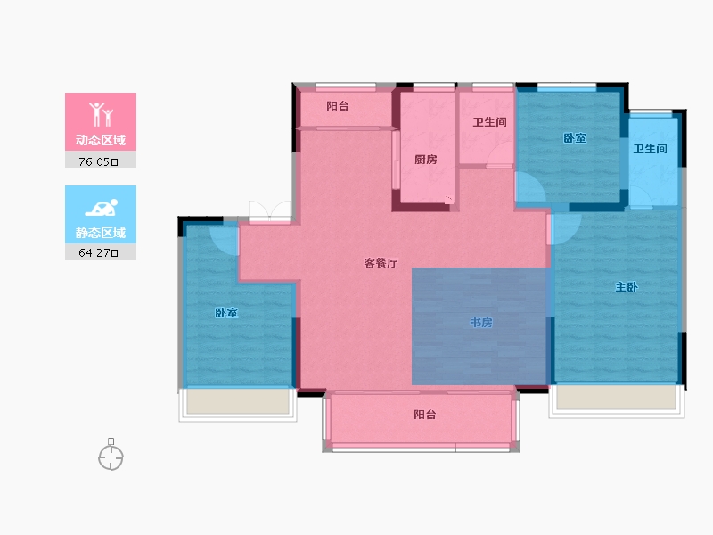 河南省-焦作市-建业星天地-115.07-户型库-动静分区