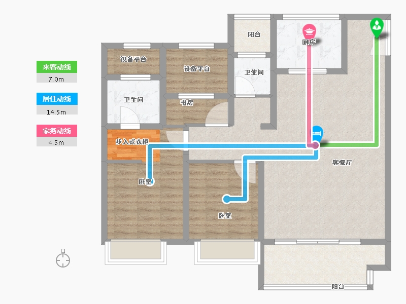 河南省-安阳市-建业多伦天筑-102.00-户型库-动静线