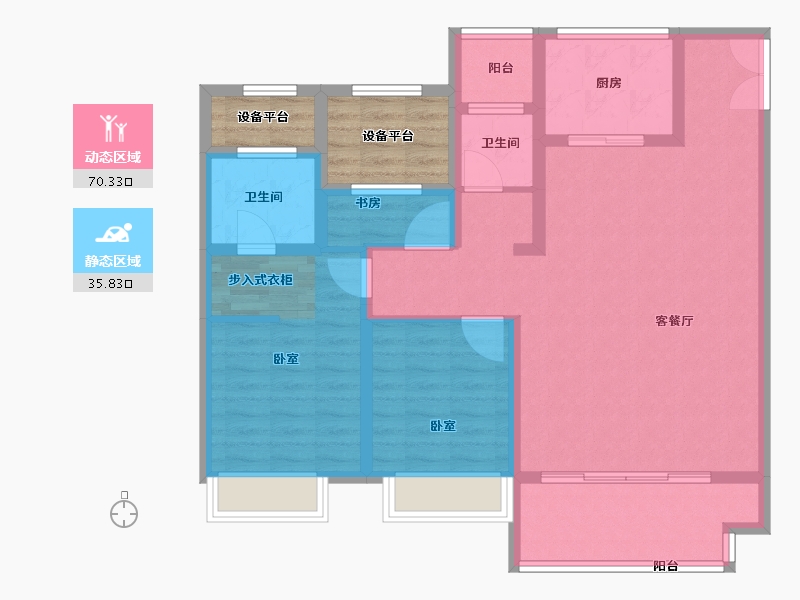 河南省-安阳市-建业多伦天筑-102.00-户型库-动静分区