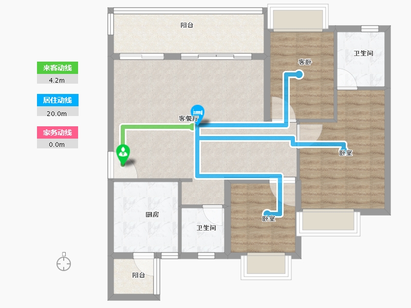 福建省-龙岩市-连城恒大悦澜湾-89.21-户型库-动静线