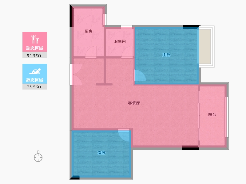 福建省-南平市-荣成凤凰华府-70.00-户型库-动静分区