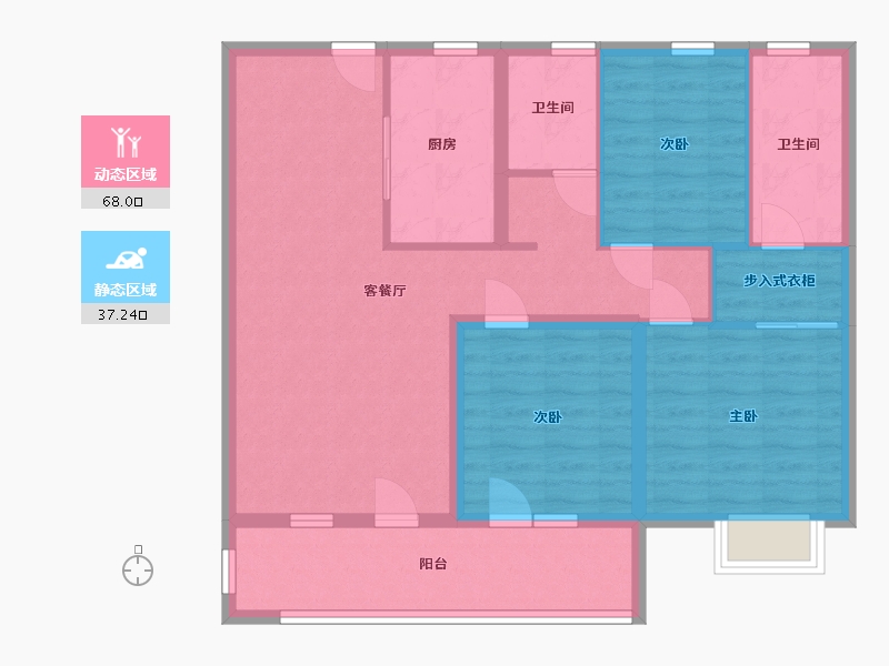 山东省-青岛市-万科新都会-94.01-户型库-动静分区