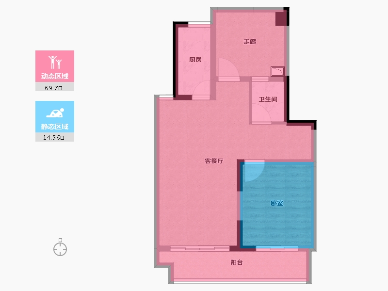 河南省-郑州市-雅居乐云南原乡-74.37-户型库-动静分区