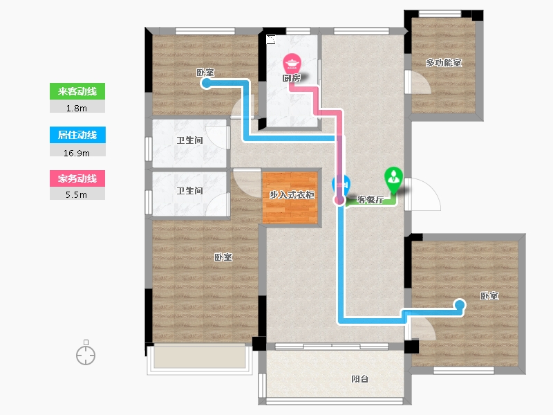 河南省-郑州市-碧桂园中央公园-113.90-户型库-动静线