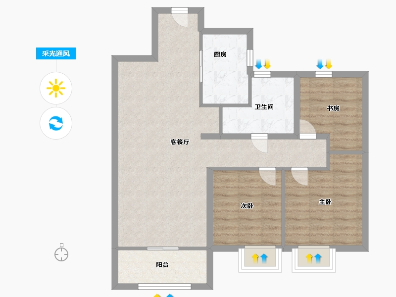 山东省-青岛市-中建锦绣天地-79.00-户型库-采光通风