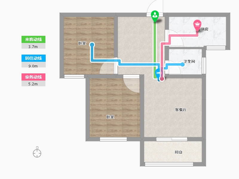 山东省-菏泽市-城建翰林华庭-66.00-户型库-动静线