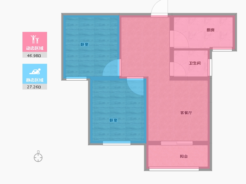 山东省-菏泽市-城建翰林华庭-66.00-户型库-动静分区