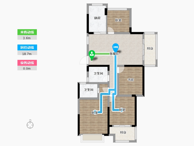 浙江省-绍兴市-杭钢万科紫晶首府-110.00-户型库-动静线