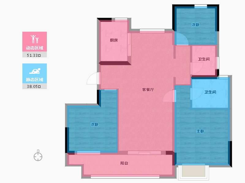 江西省-南昌市-安义碧桂园·云著-80.00-户型库-动静分区