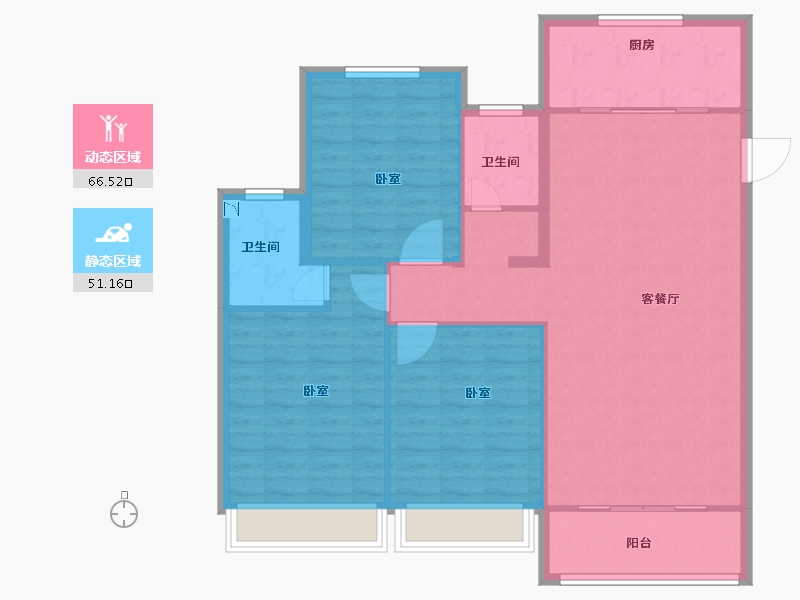 河南省-安阳市-丛台金悦湾-107.91-户型库-动静分区