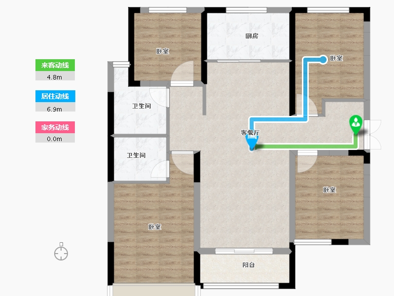 山东省-菏泽市-永泰和顺园-110.00-户型库-动静线